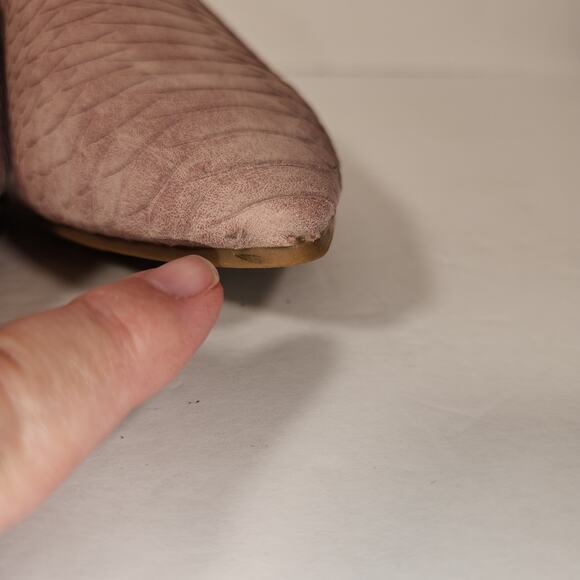 CCOCCI Mule Flats Women 8 ISABELLA Dusty Pink Lilac Textured Mermaid Boho Pastel - Picture 5 of 11